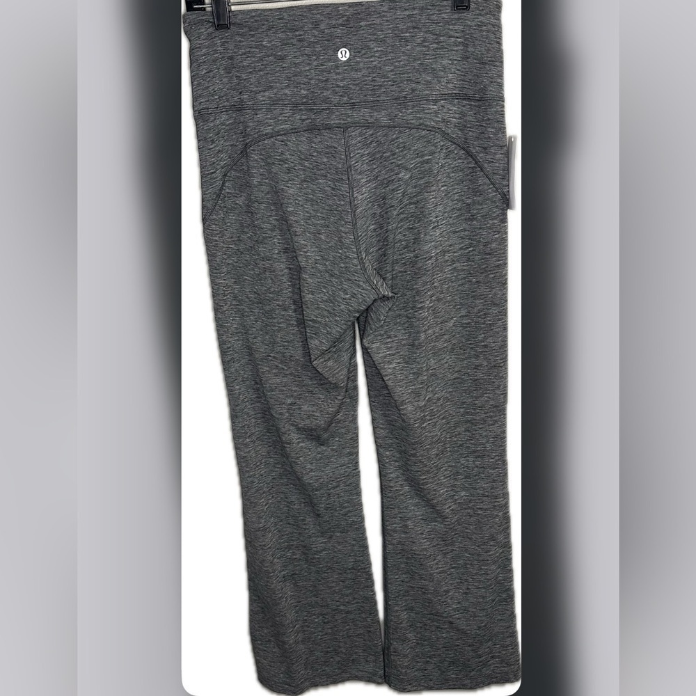 Lululemon Heathered Grey Super-High-Rise Flared Pant Nulu Women’s Size 10 - Picture 4 of 6